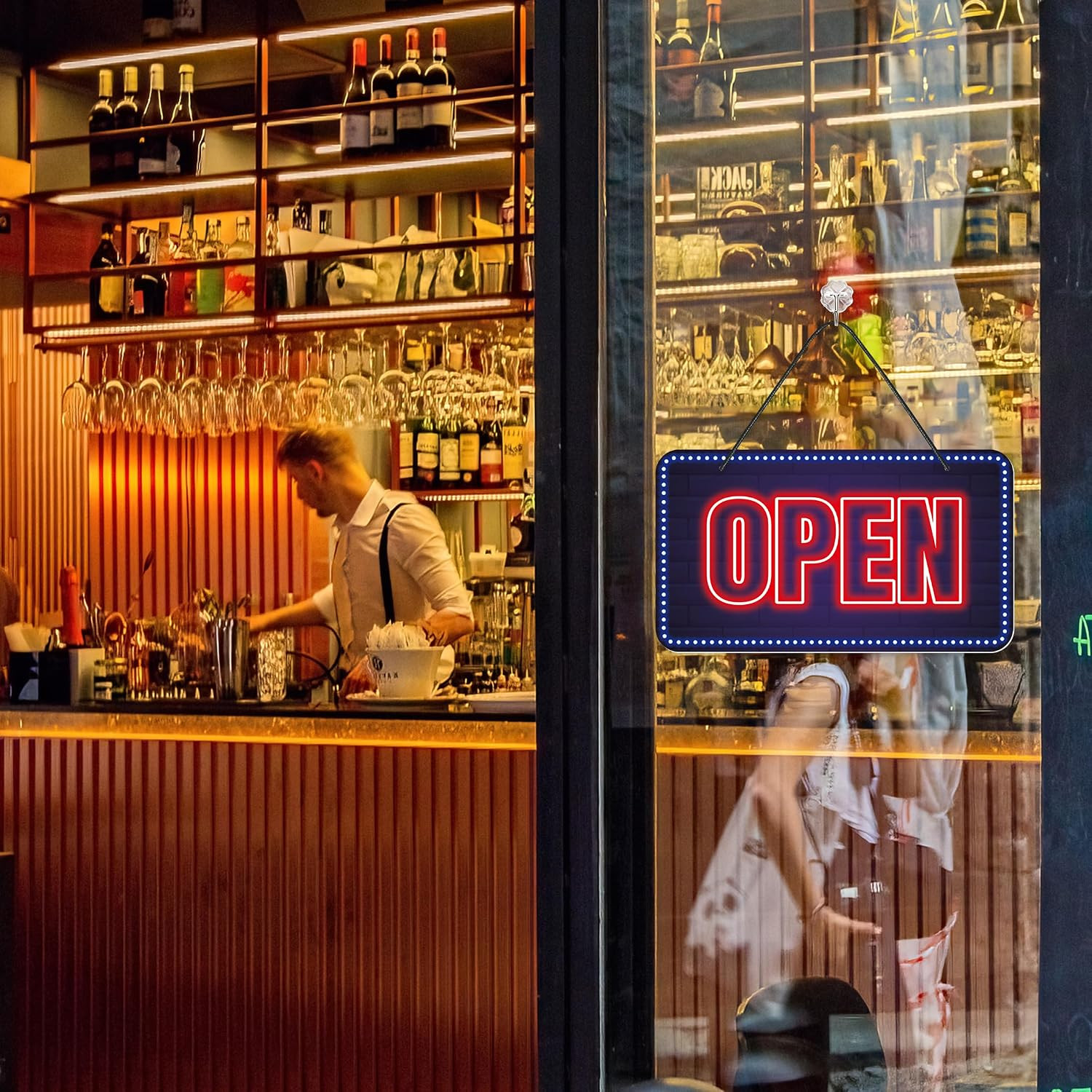 Open Closed Signs for Business, 12×6.7 Waterproof Double Sided We Are Open or Cl