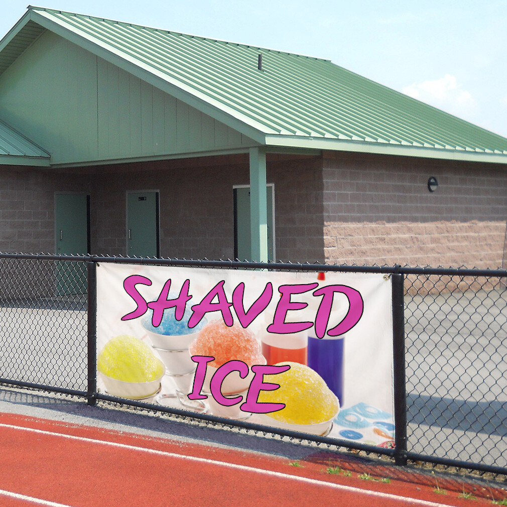 Vinyl Banner Multiple Sizes Shaved Ice Outdoor Advertising Printing M Outdoor