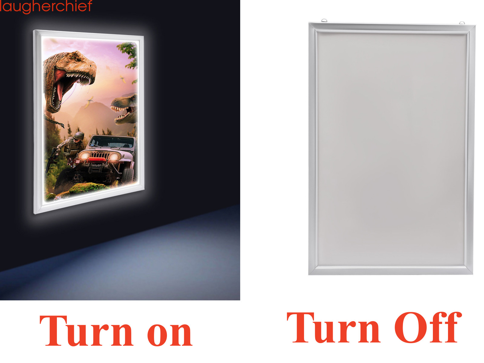 Wall Mount LED Light Box Movie Poster Display 24&Prime;x36&Prime; Advertising Frame Store US