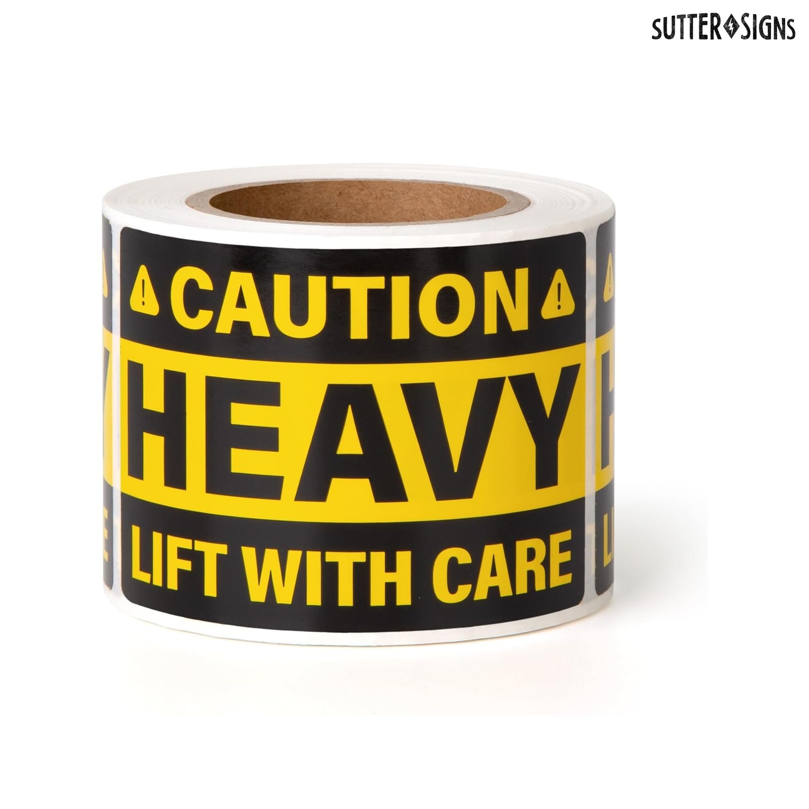 Sutter Signs Caution Heavy Lift Stickers 2&Prime;x3&Prime;