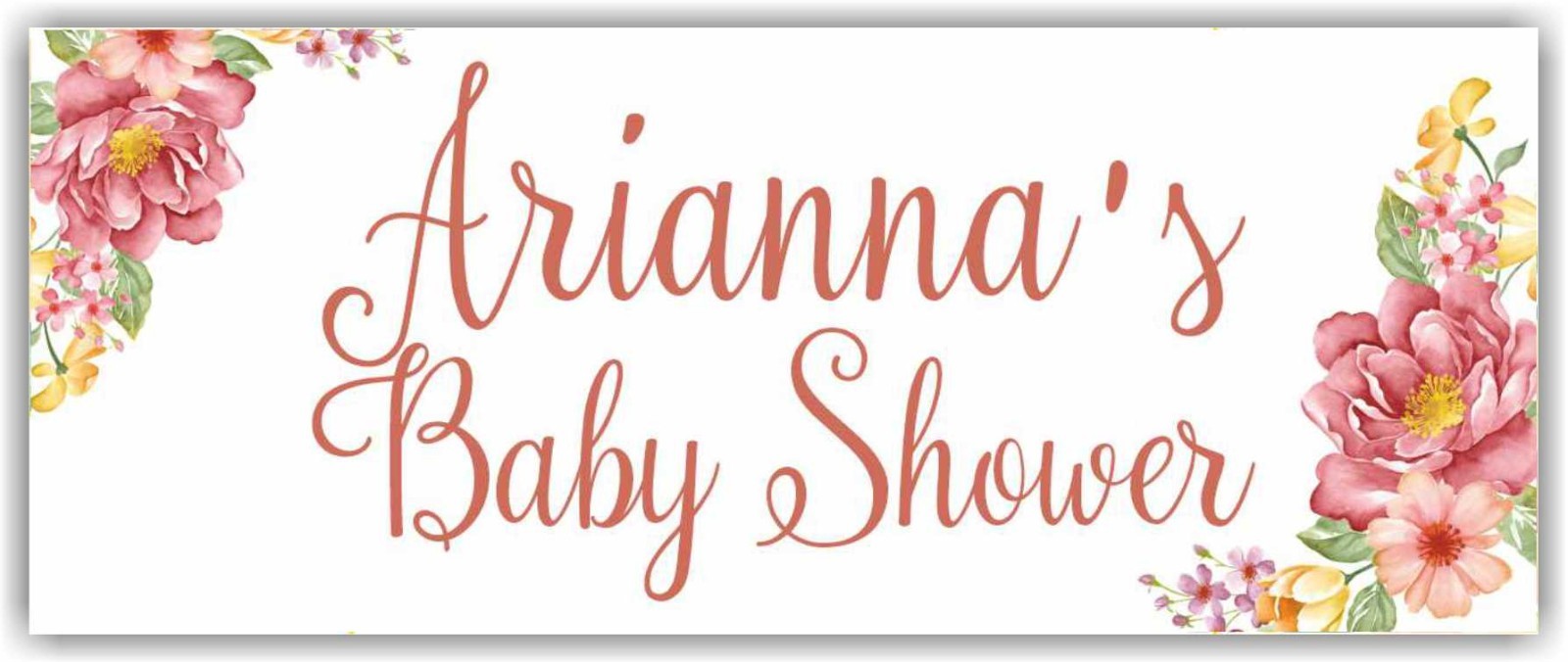 Baby Shower Celebrating Advertising Banner Vinyl Mesh Sign Custom Name Welcome