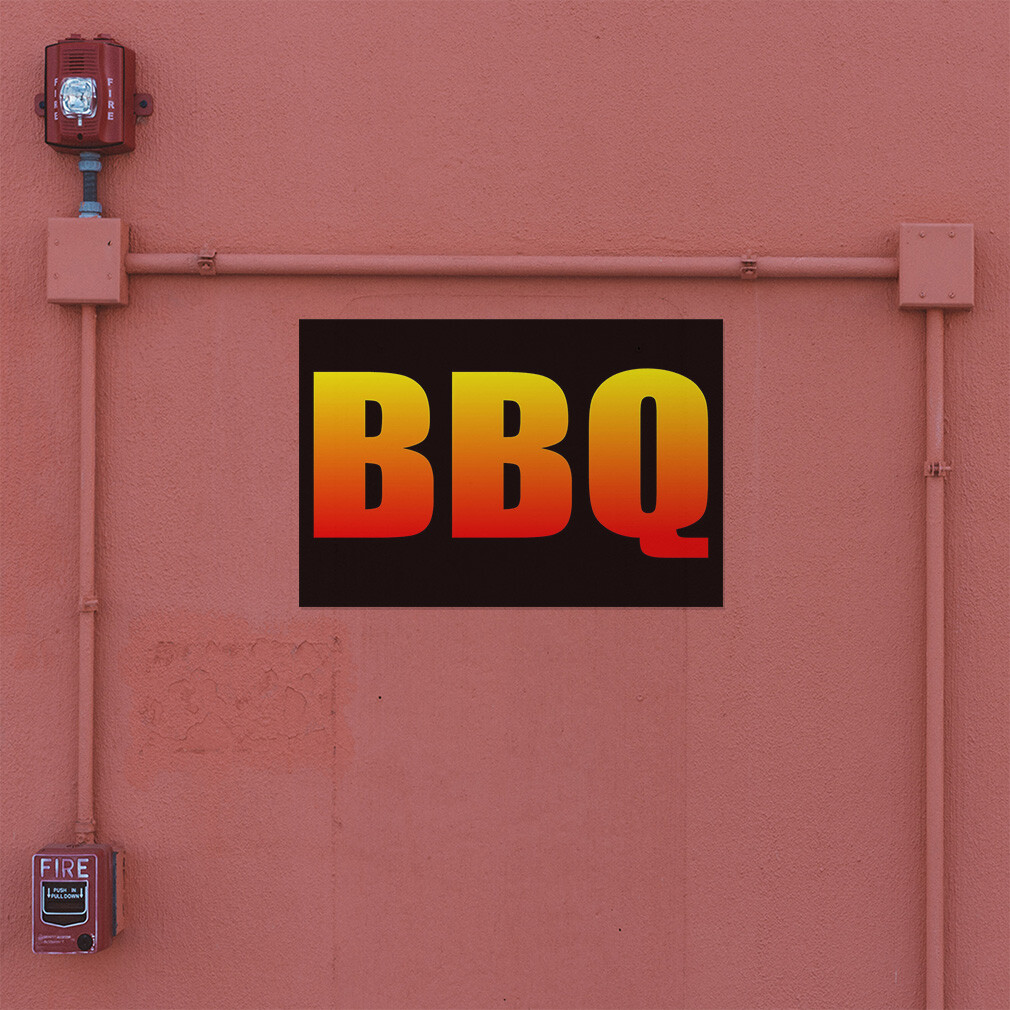 Decal Stickers Bbq M Vinyl Store Sign Label Restaurant and Food
