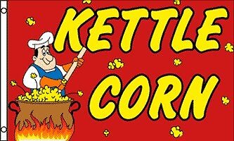 High Quality Kettle Corn Polyester Flag Banner Sign | 3&rsquo;x 5&prime; | All Weather