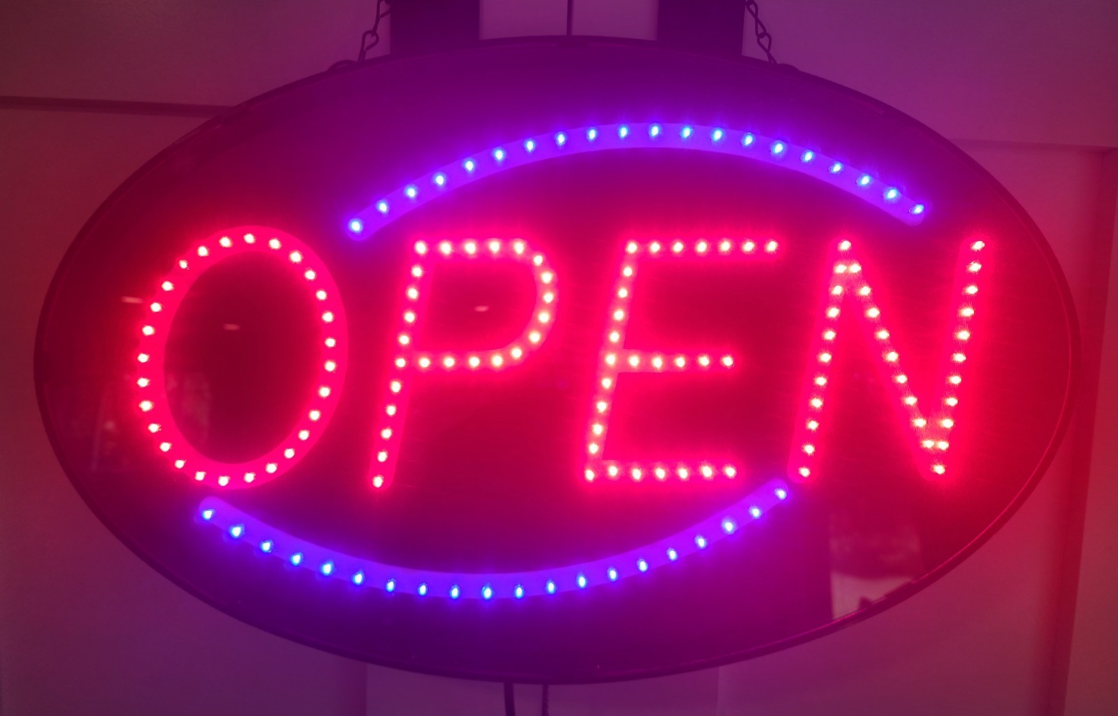 Pro-Lite Light Up Open Sign Corded PL-AF5OPEN-TL3 Power Cord Included 3 Settings