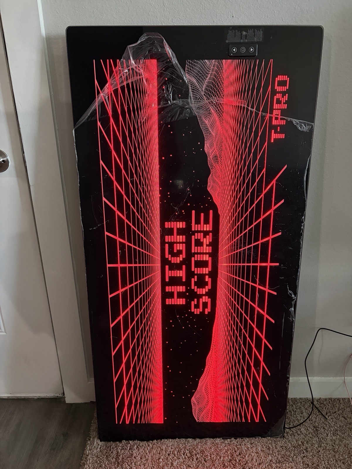 LED Illuminated Multicolor « High Score » Graphic Sign Display Wall Panel