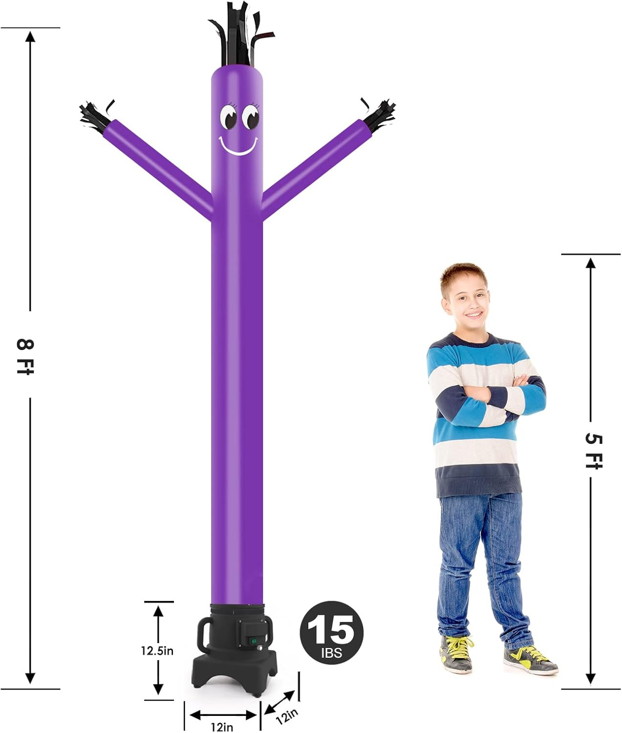8FT Fly Puppet Dancer with 1/3Hp Blower Complete Set (Purple)