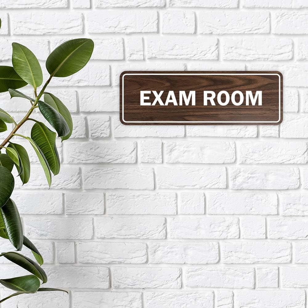 Standard Exam Room Sign Black – Large 1 Pack