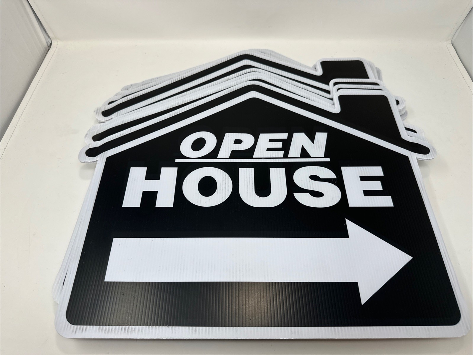 Lot Of 11 Open House Signs 15.5” X 14&Prime; Double Sided Real Estate Signs