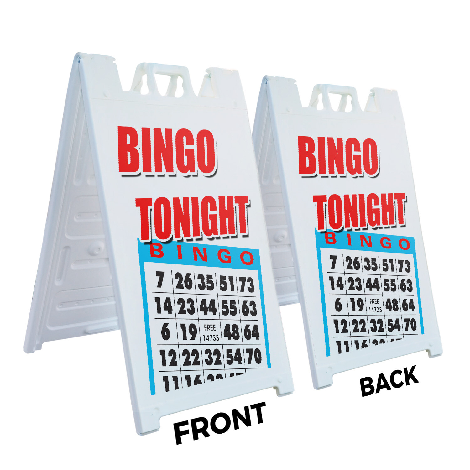 A-frame Sidewalk Bingo Tonight 24&Prime; x 36&Prime; Double Sided A-Frame Sidewalk Sign