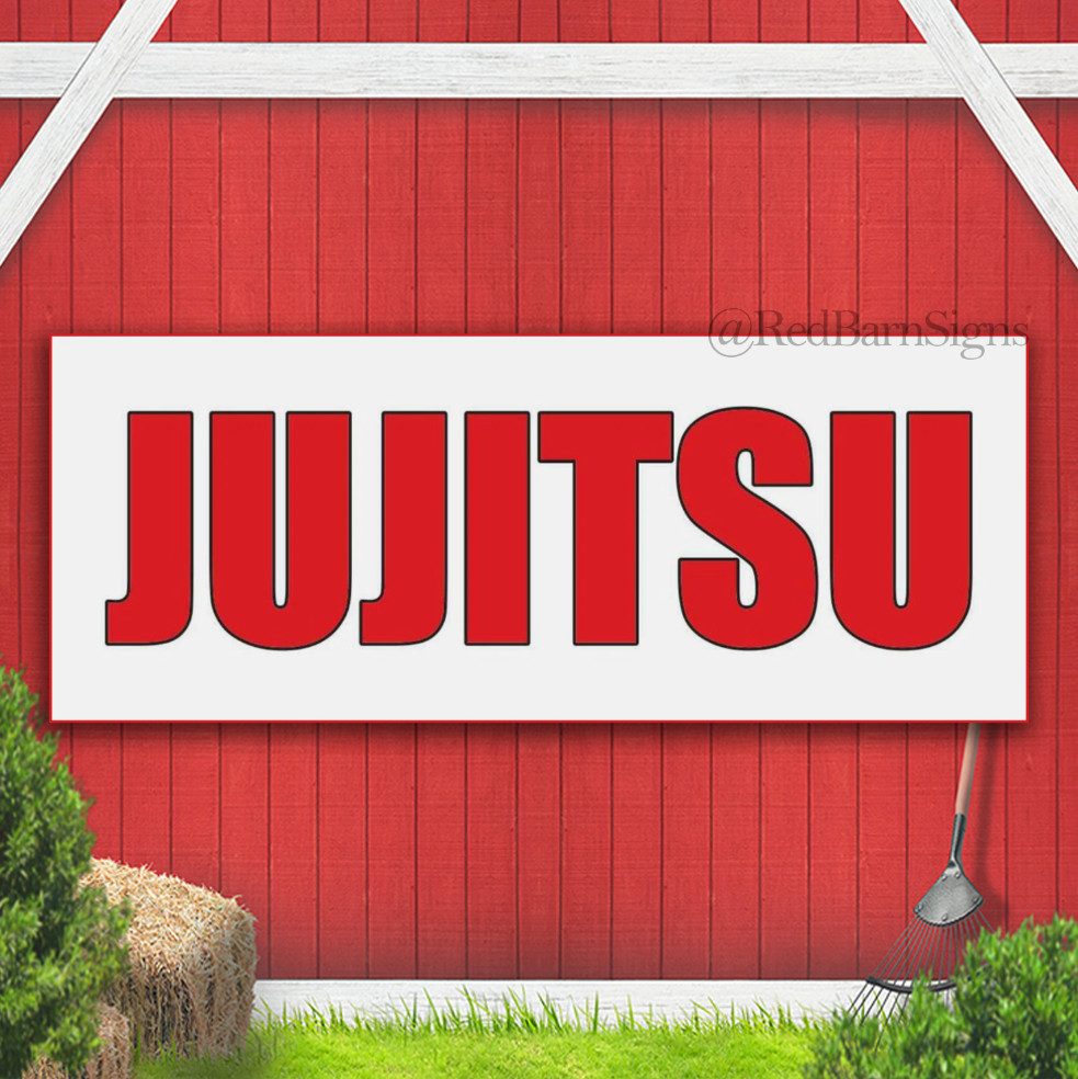 JUJITSU Karate Sambo Workout Martial Arts Indoor Outdoor Banner Sign