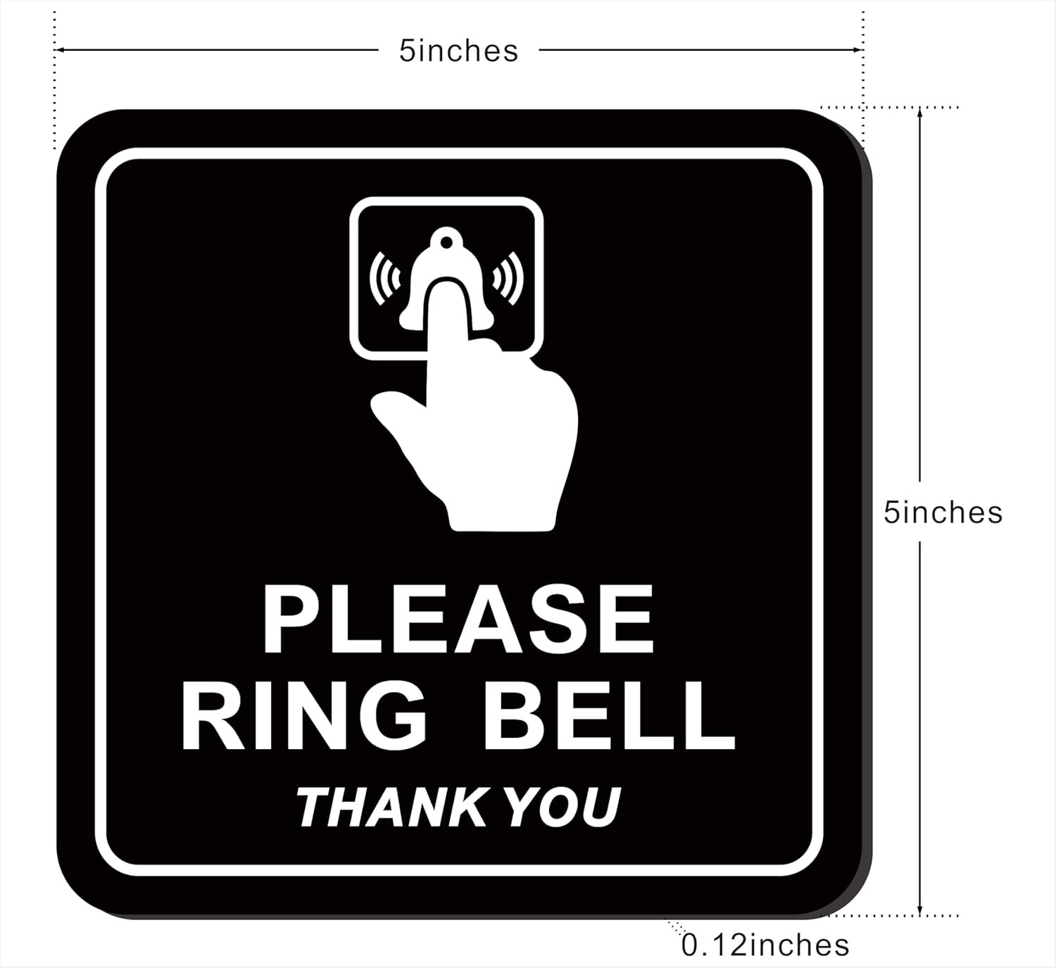 Please Ring Bell Sign – Premium Durable Frosted Acrylic Material, Super Strong S