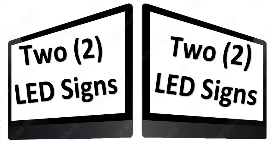 P10 5FT X 10FT Double-Sided LED Sign | Full-Color Programmable Outdoor Board HD