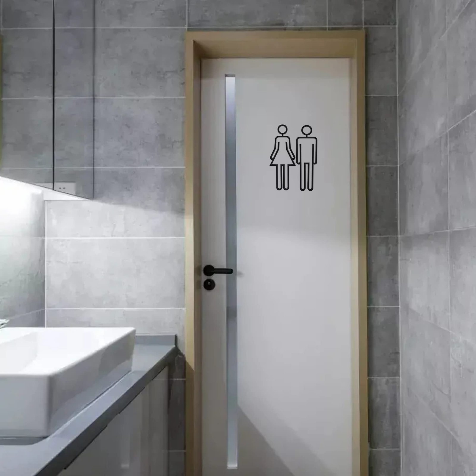 Acrylic Adhesive Backed Men&rsquo;s and Women&rsquo;s Bathroom Sign, Bathroom Door Signs,…