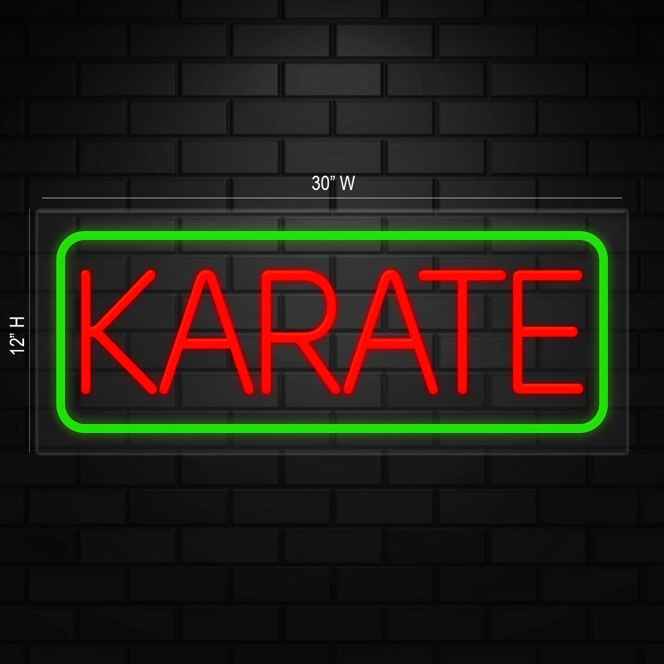 Karate Neon Sign for Retail Displays | LED Flex Neon | 30&Prime;W x 12&Prime;H x 1&Prime;D
