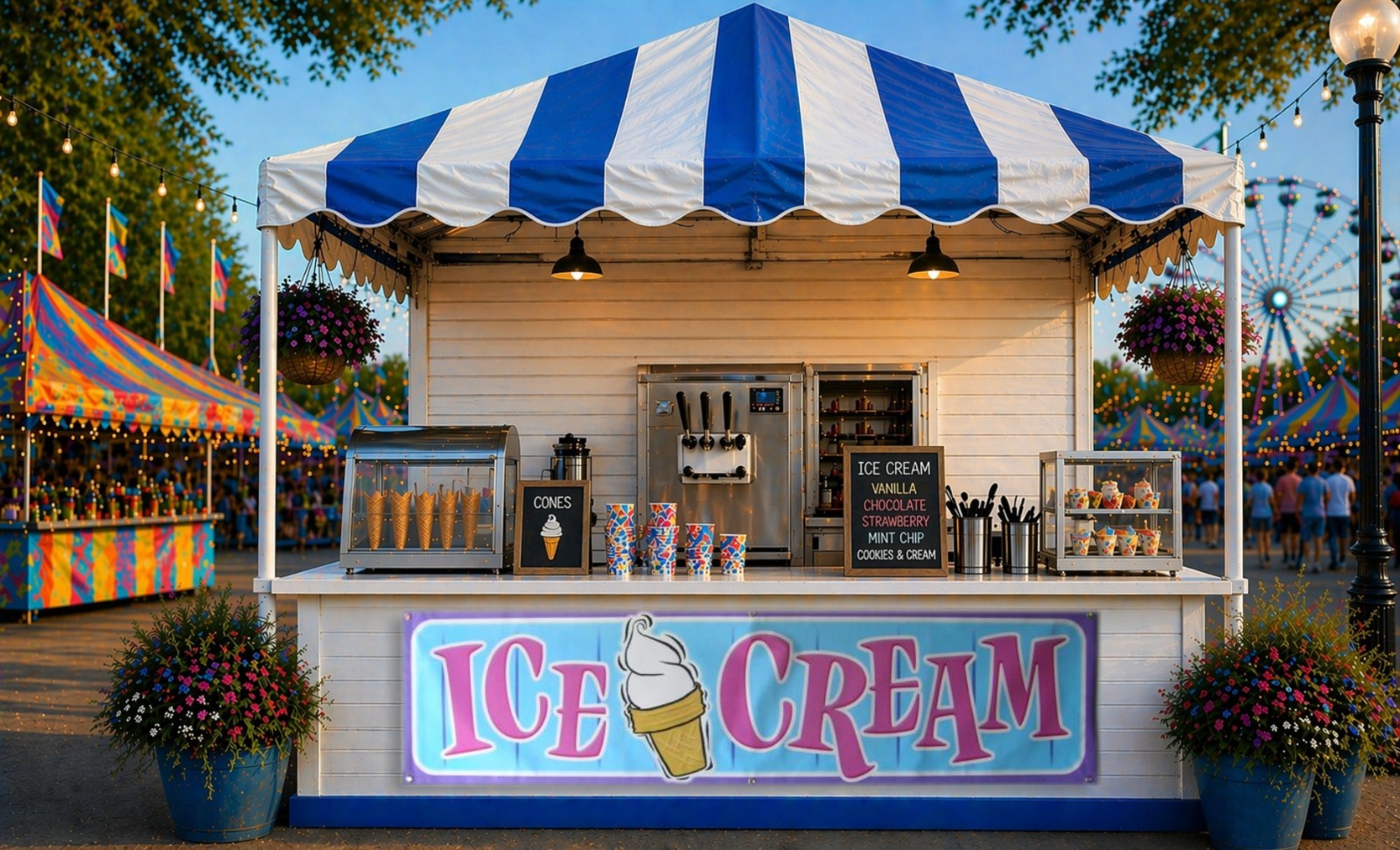 Ice Cream Vinyl Banner Sign – Concession – Farmers Market – 15oz Heavy Duty