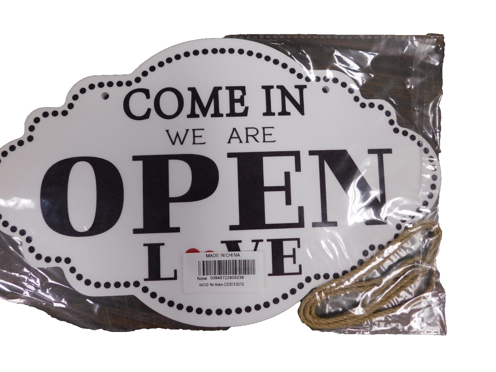 Come In We&rsquo;re Open, Sorry We&rsquo;re Closed 2 Sided Sign-11 3/4 x 7 1/2