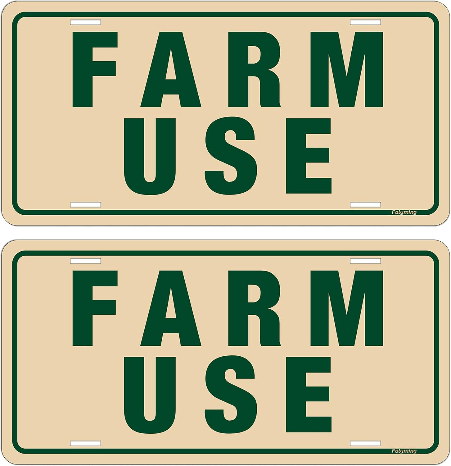 2 Pack Farm Use Id Tag Signs 12 X 6 Inches Metal Farm Signs Reflective Sturdy Ru