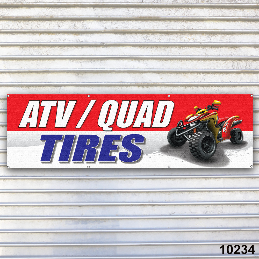 ATV / Quad Tires Banner Auto Repair Service Bay