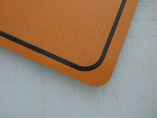 6&Prime;x12&Prime; Orange with Black Outline Aluminum Metal Sign Blank