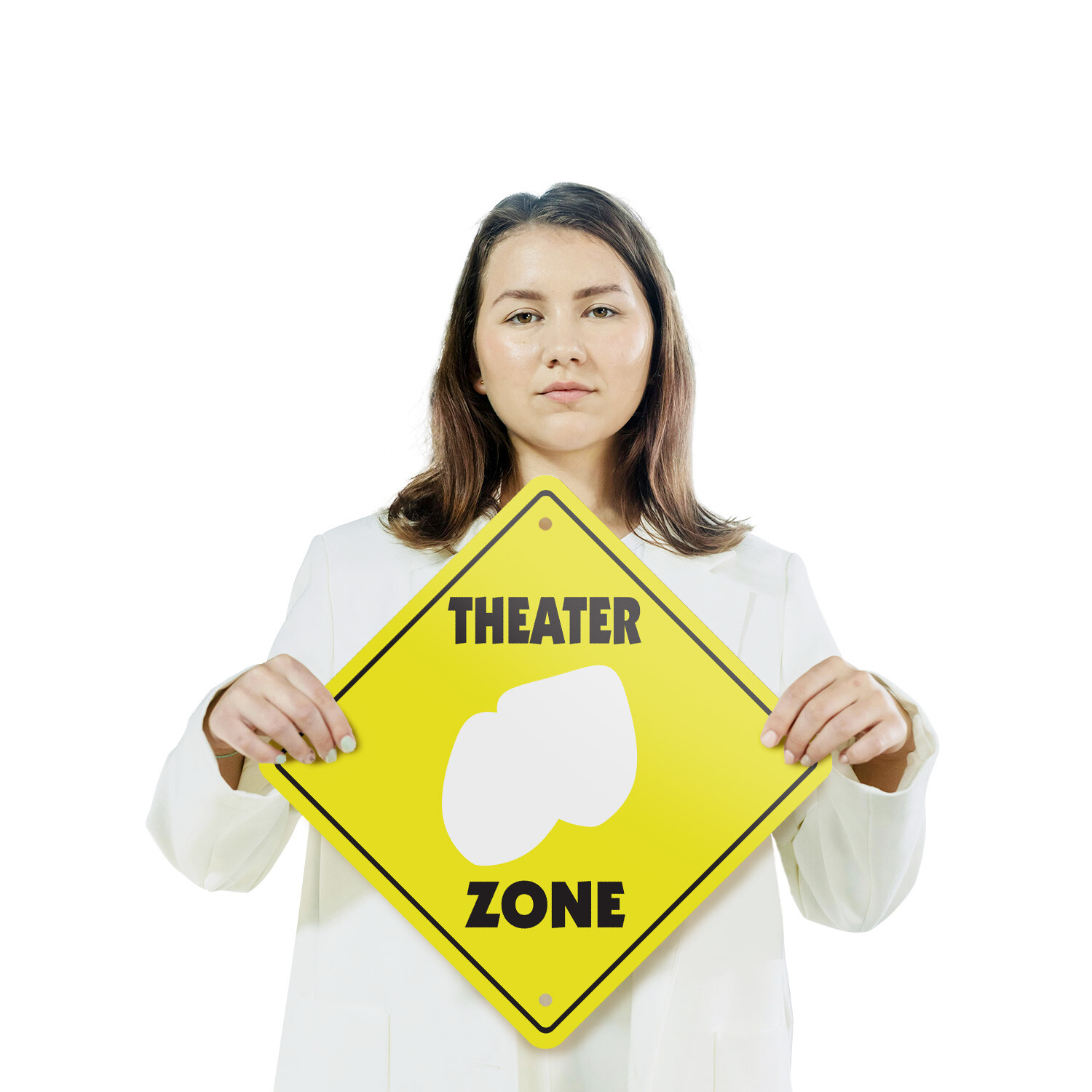 Theater Plastic Street Sign Crossing Xing Gift Novelty Funny