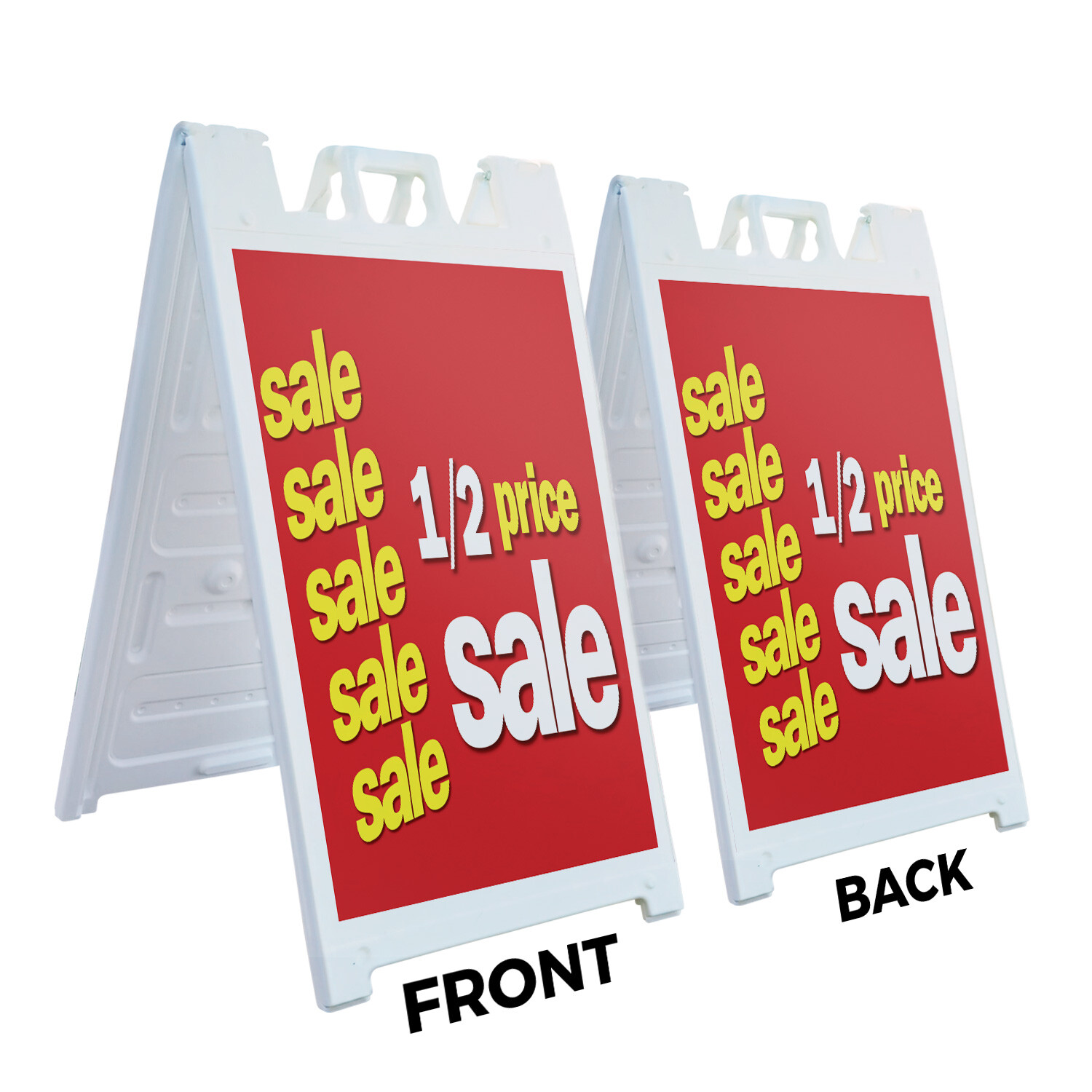 A-frame Sidewalk 1-2 Price Sale 24&Prime; x 36&Prime; Double Sided A-Frame Sidewalk Sign