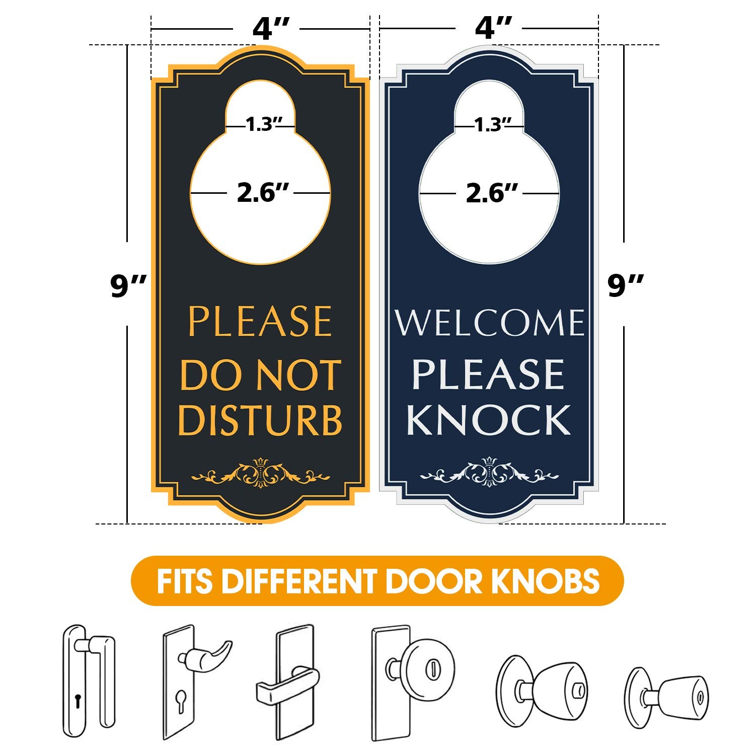 16 PCS Do Not Disturb Door Hanger Welcome Please Knock Sign 4×9 Inch PVC