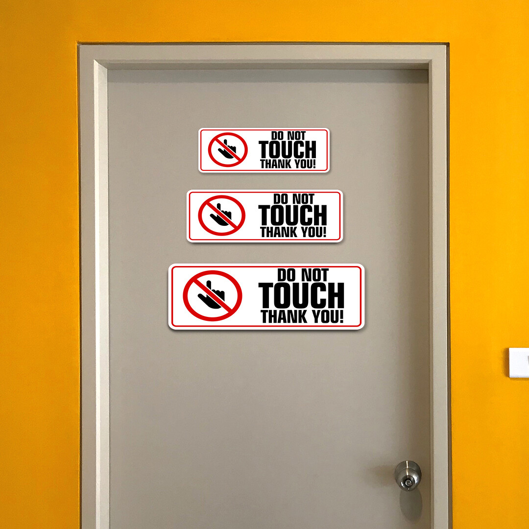Standard Plus Do Not Touch Thank You Wall or Door Sign | Office Public Signage