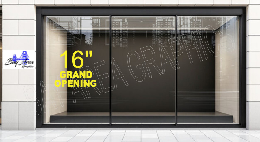 Grand Opening Window Sign Vinyl Decal Waterproof Outdoor Storefront Advertising