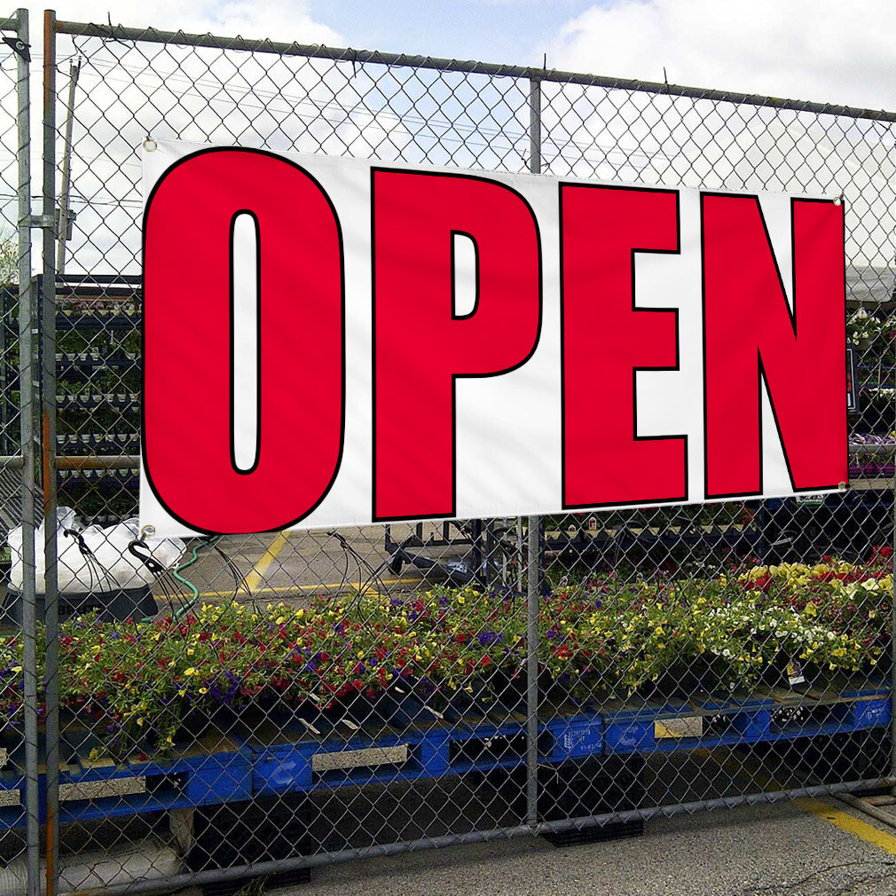Vinyl Banner Multiple Sizes Open Outdoor Advertising Printing B Business Outdoor
