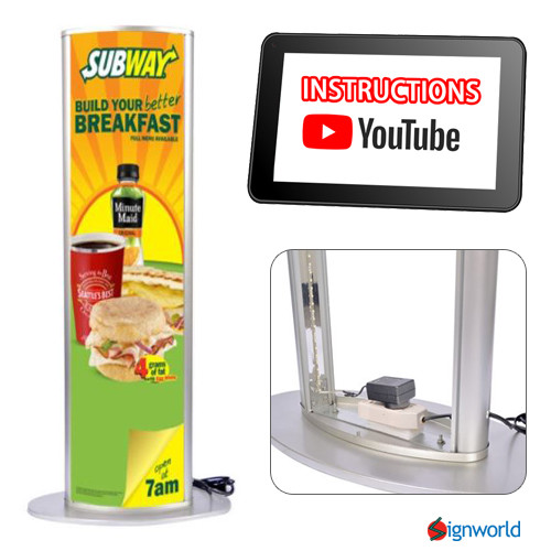 LED Double Sided Free Standing Light Box Advertising Display Sign 50&Prime;