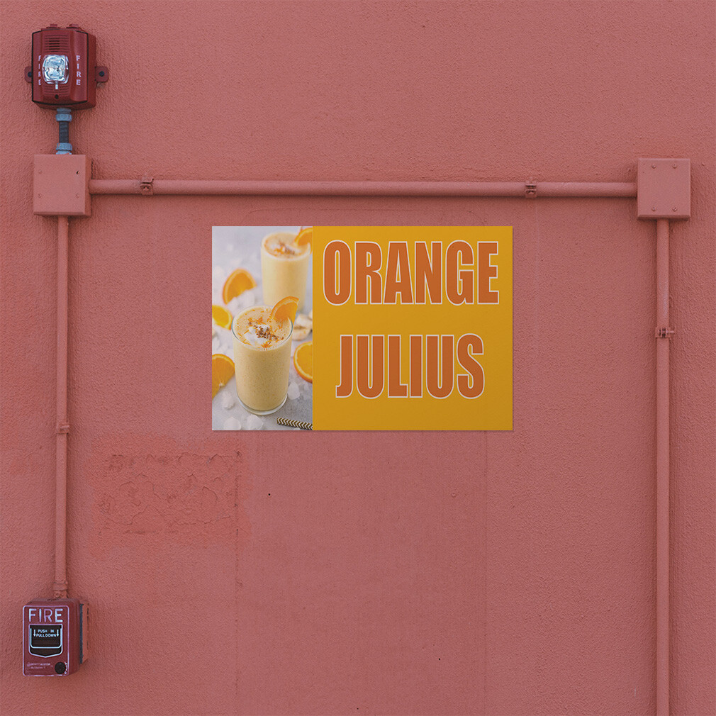 Decal Stickers Oranges Julius Outdoor Advertising Printing Store Sign Label
