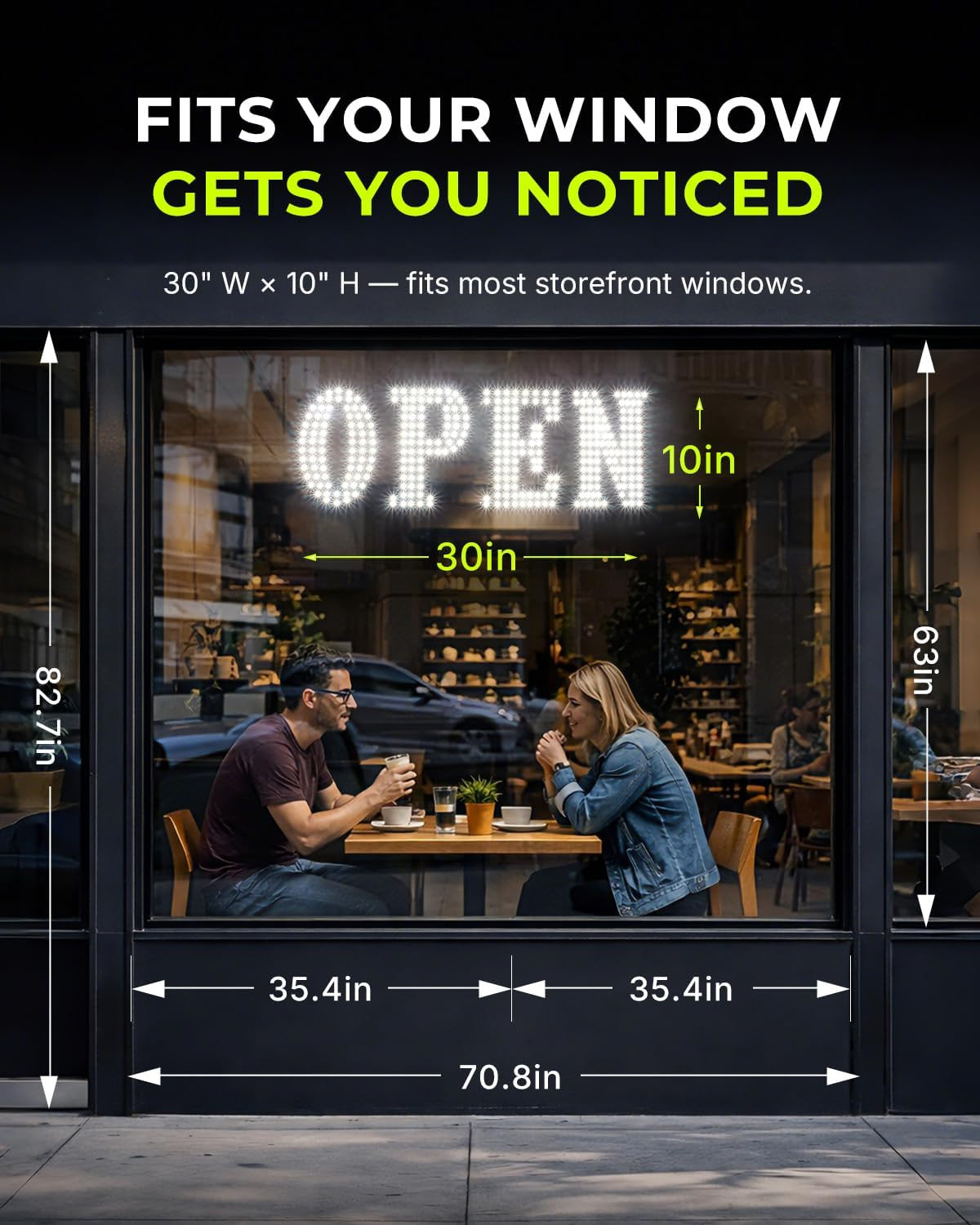 30&Prime;X10&Prime; Super Bright LED Open Sign for Stores, Bars, Restaurants & More