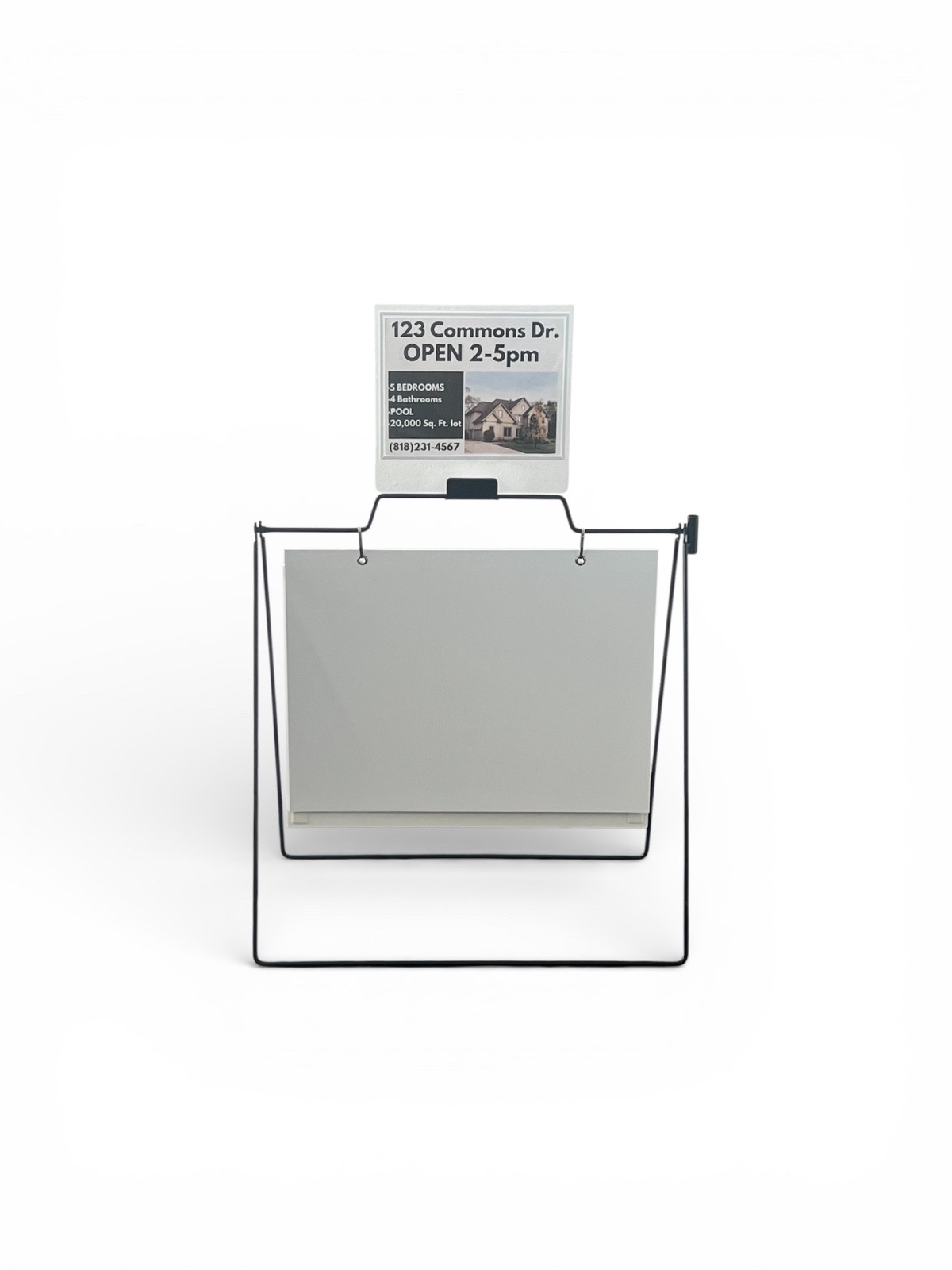 A-Frame Sidewalk Sign Rider Topper Magnetic Double-Sided Holds 8.5×11 Inserts