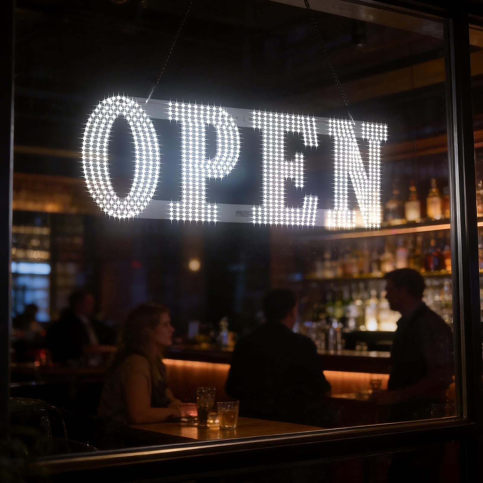 Large 30&Prime;x10&Prime; Bright LED Open Sign – High Visibility for Stores, Restaurants, Ba