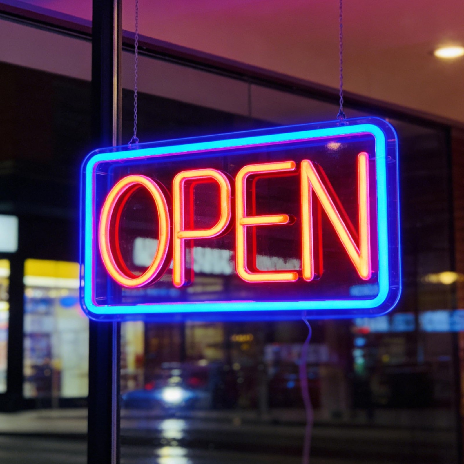Neon Open Sign LED for Business – 16.5&Prime;x9&Prime; with Open/Closed Hours, Light for Sto
