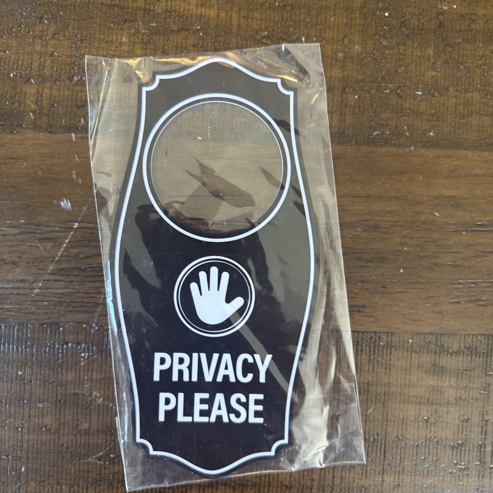 Signs ByLITA Privacy Please Door Hanger – Dark Brown, 4&Prime; x 8&Prime;