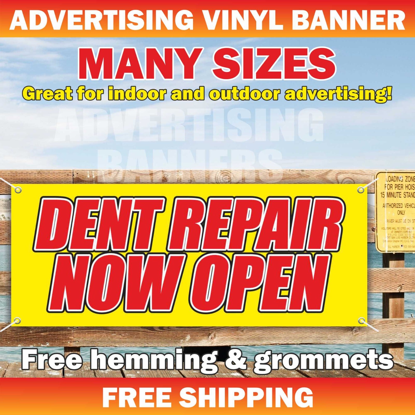 DENT REPAIR NOW OPEN Advertising Banner Vinyl Sign PAINTLESS Auto Hail Damage