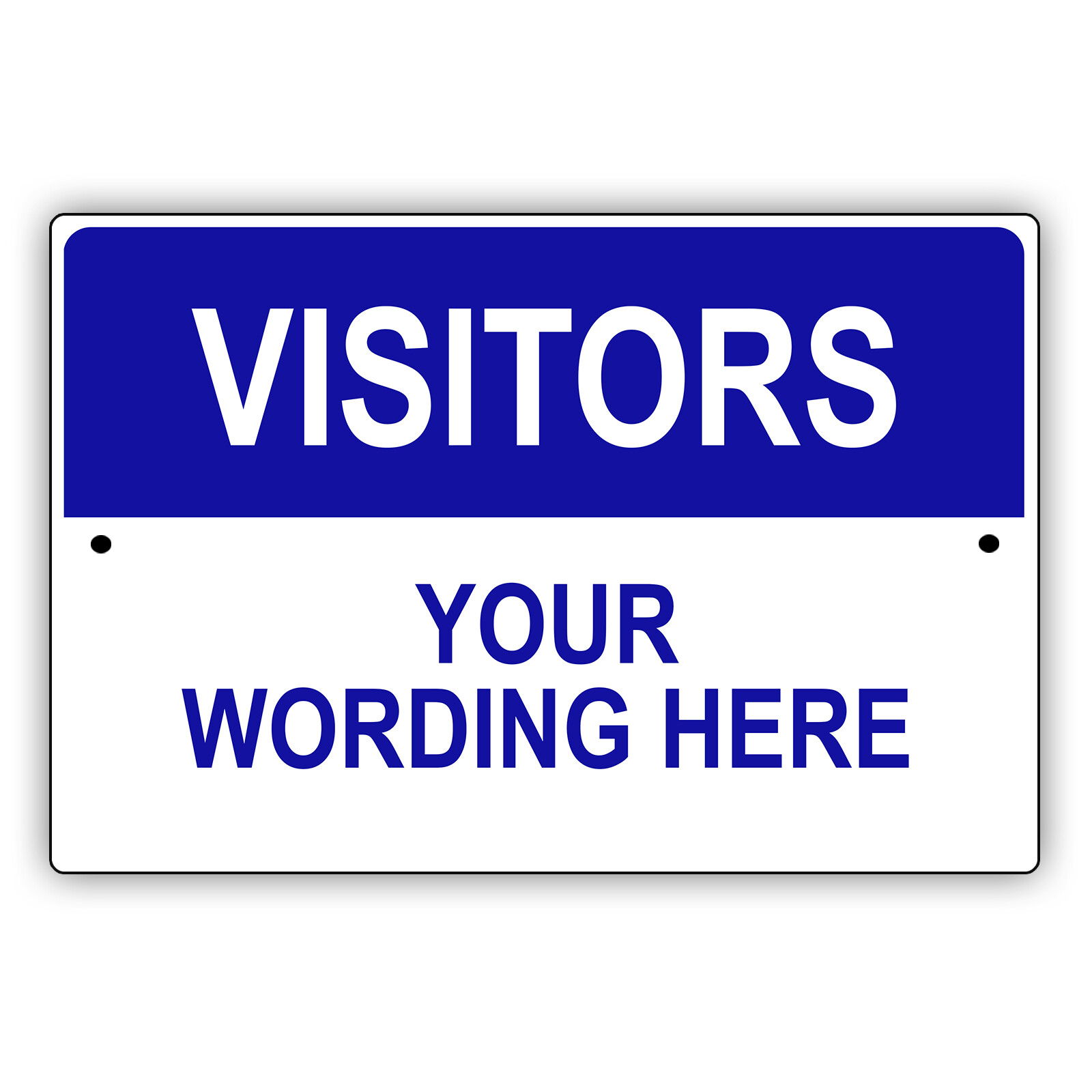 Custom Sign Visitors Your Wording Sign Personalized Notice Aluminum Metal Sign