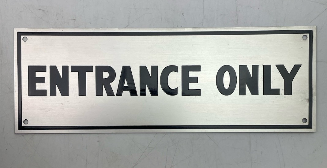 ENTRANCE ONLY + EXIT ONLY Metal 10&Prime; x 3.5&Prime; Sign Lot – Street Door Work Signage