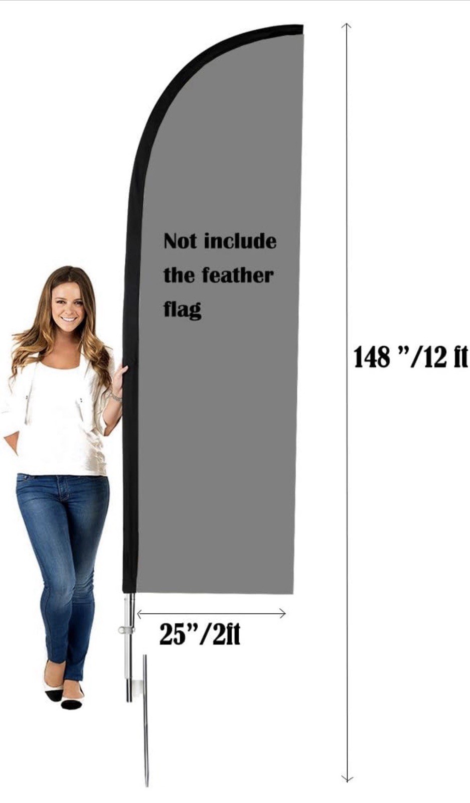 12ft Feather Flags “iPhone Repair” With 2 Flags and 2 Metal Pole Kits