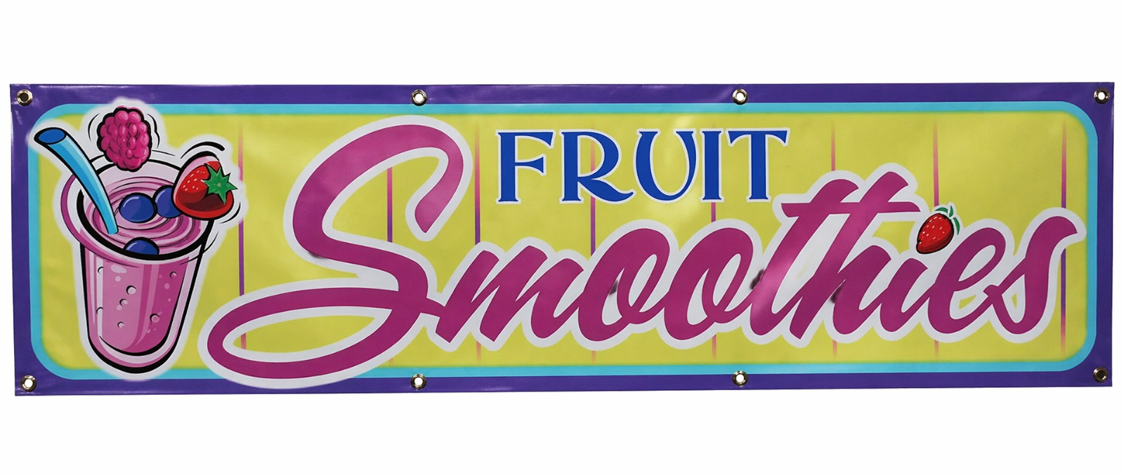Fruit Smoothie Vinyl Banner Sign – Concession – 15oz Heavy Duty