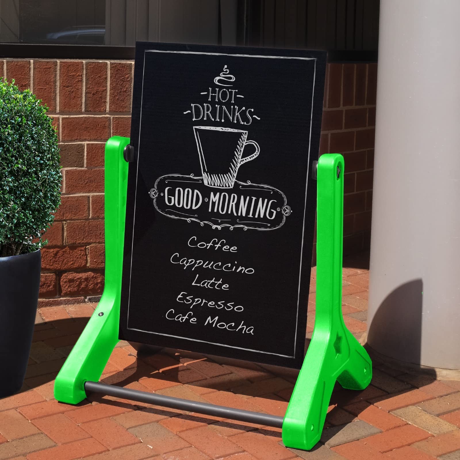 Swinging Changeable Message Sidewalk Sign: 24&Prime; x 36&Prime; Sign with 792 Pre-Cut Do…