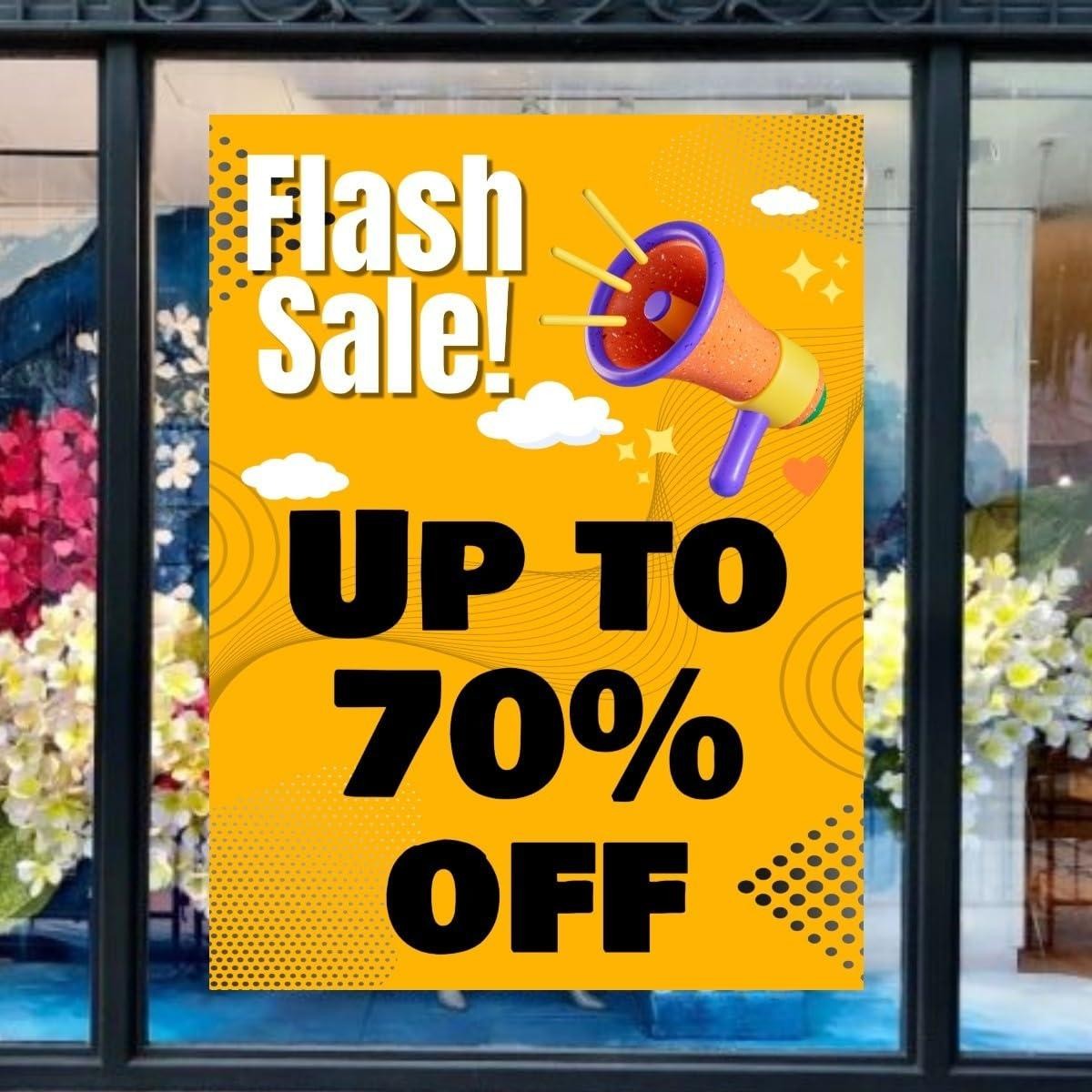Promotional Up To 70% | Full Color Vertical Vinyl Display Banner with Grommets