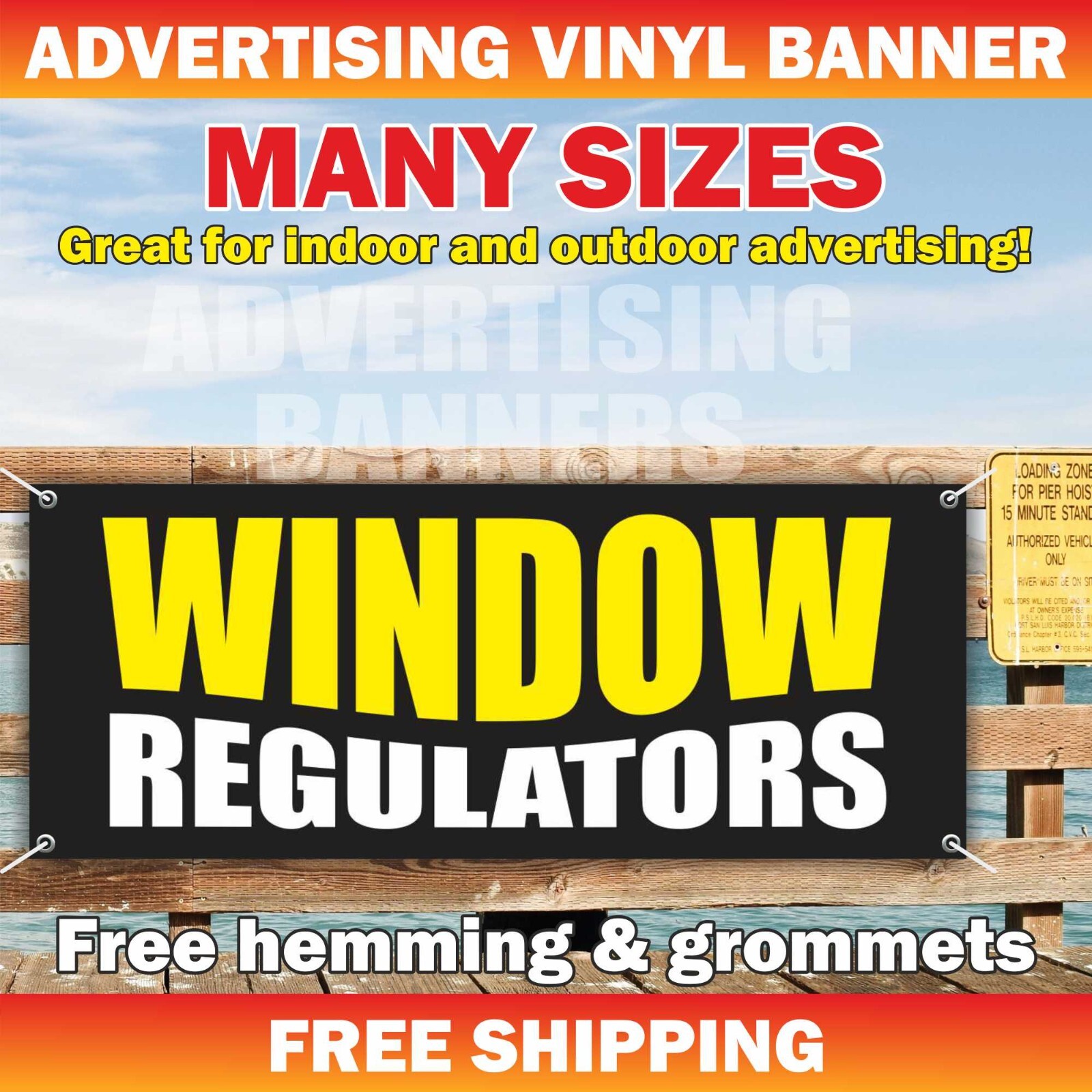 WINDOW REGULATORS Advertising Banner Vinyl Sign Mechanic Service Repair Garage