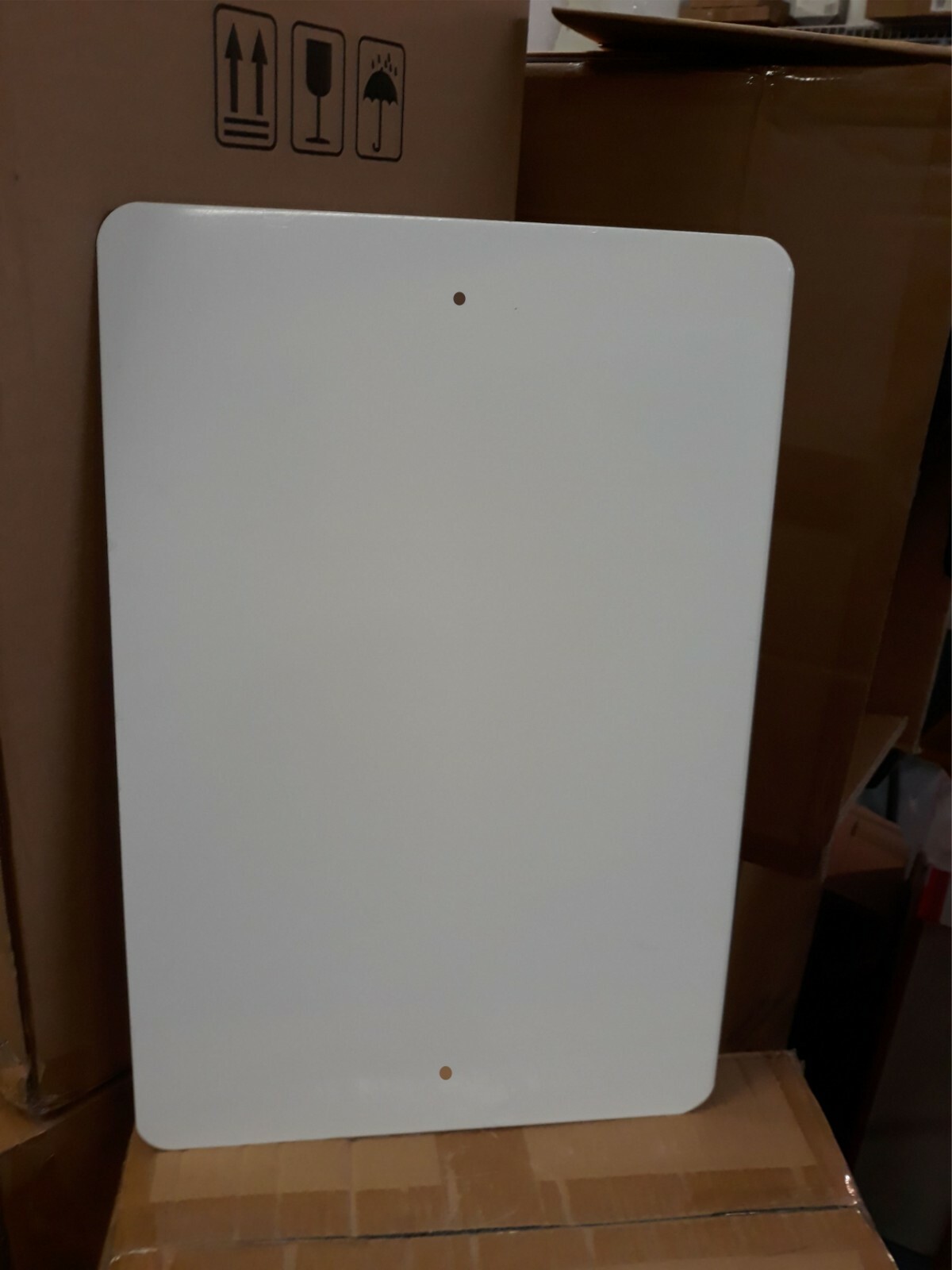 White Aluminum Sign Blank, 12 x 18 x 0.040, w/ 2 holes, Double Sided, In/Outdoor