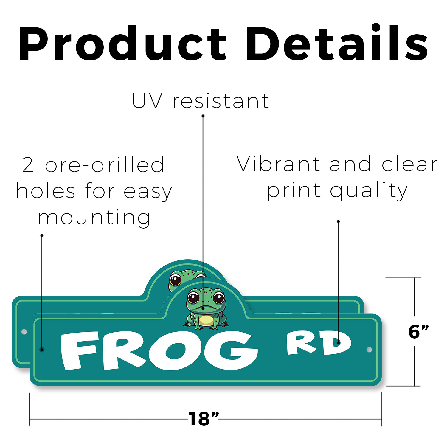 Frog Plastic Street Sign Crossing Xing Gift Novelty Funny