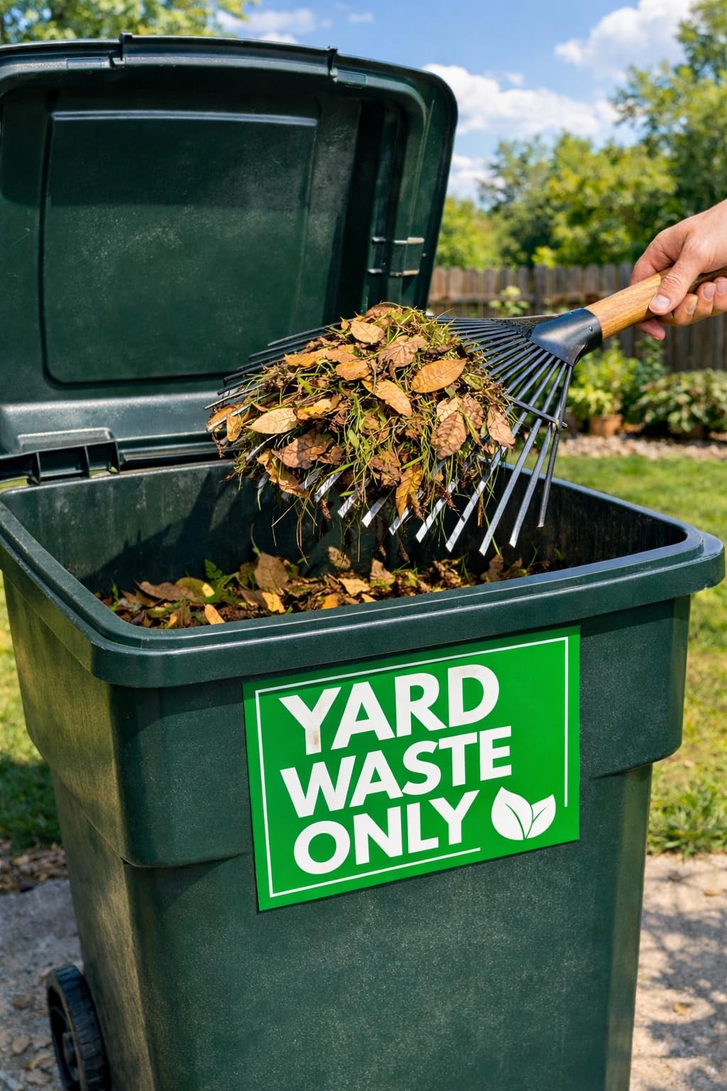 4 Pack Yard Waster Only Sticker Signs Self Adhesive Vinyl Yard Waste Decals