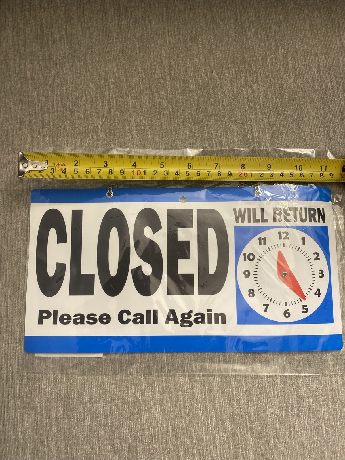 Open/ Closed Sign, Polystyrene Plastic