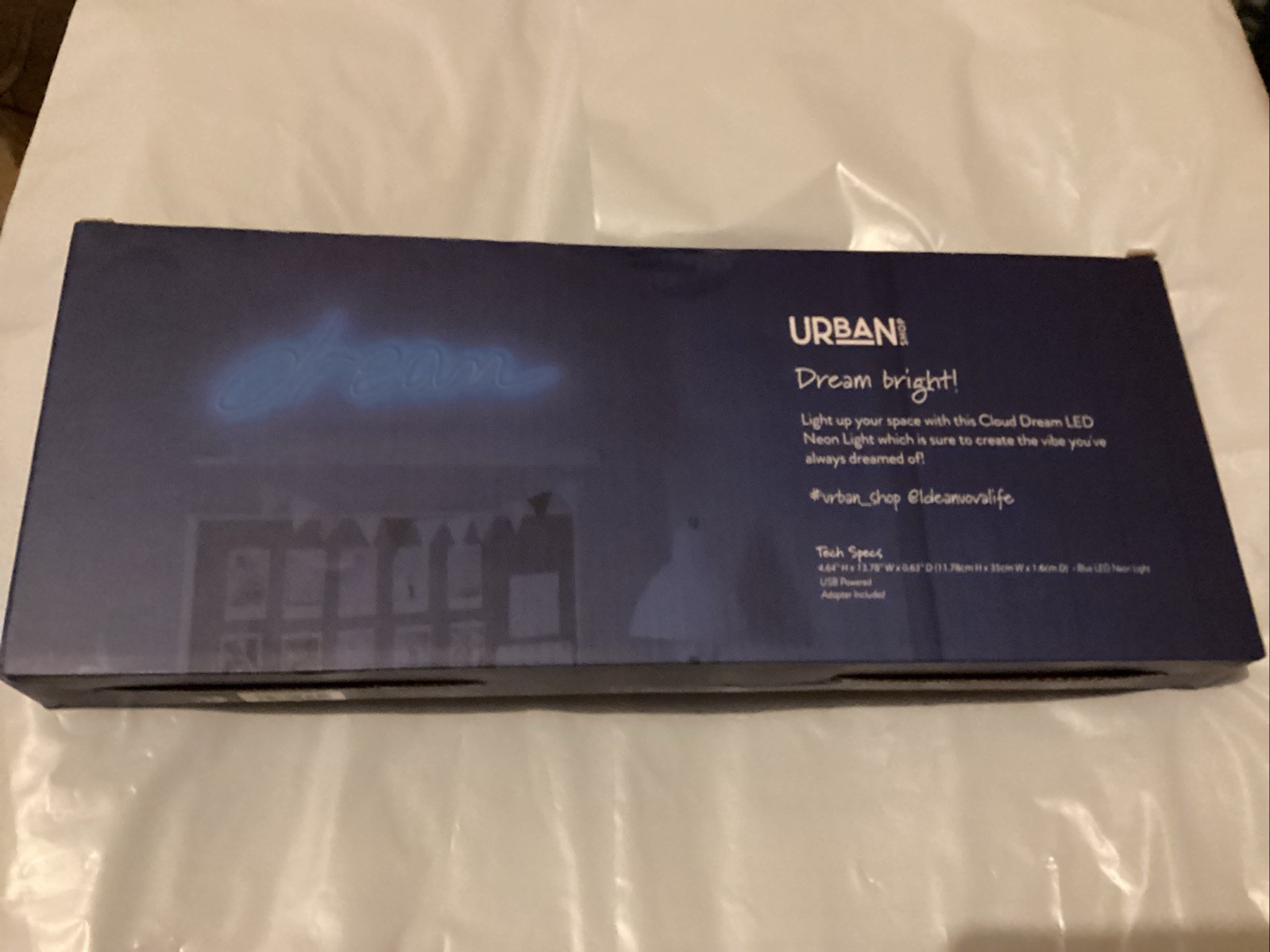 DREAM Urban Shop LED Neon Sign 13.78&Prime; W x 4.64&Prime; H (New) #62