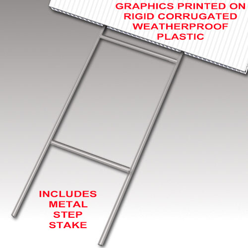 GET IN SHAPE TODAY 18×24 Yard Sign WITH STAKE Corrugated Bandit FITNESS GYM
